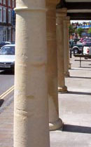 Wotton Basset Town Hall Pillars after restoration